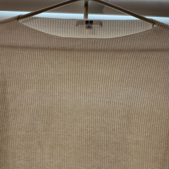 Uniqlo Cotton Cashmere Boxy Boat Neck Sweater - Picture 6 of 10